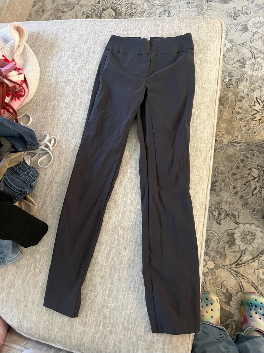 Tribal Straight Leg Pants in Charcoal Gray